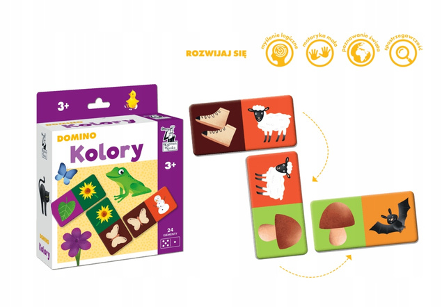 KOLORY Domino Gra Logiczna 3+ Kapitan Nauka