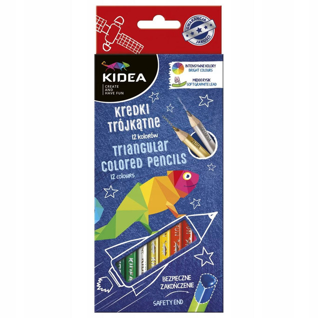 Kredki 12kol trókątne DERFORM