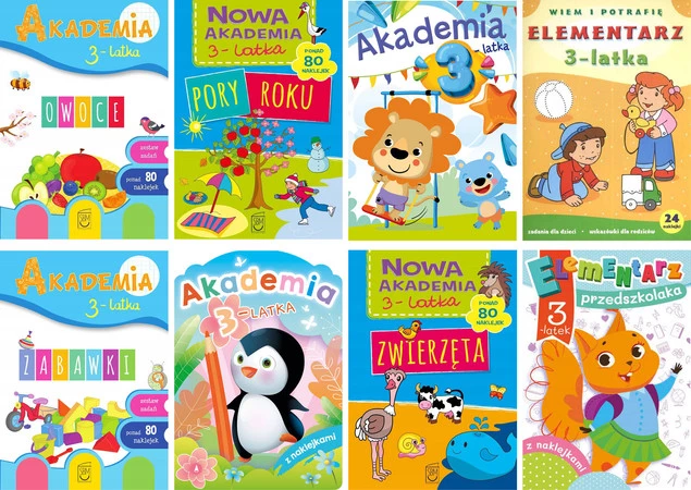 KSIĄŻECZKI DLA DZIECI ZESTAW PAKIET 3-LATKA