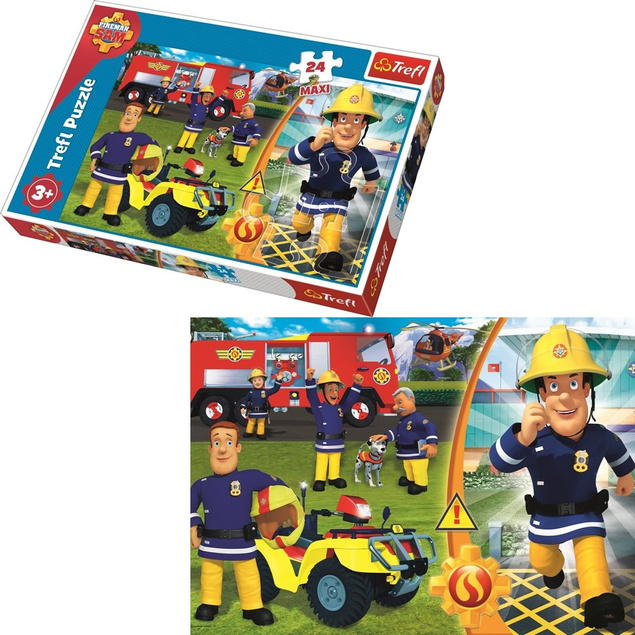 Puzzle Maxi 24 Dzielny Strażak Sam Trefl 14290