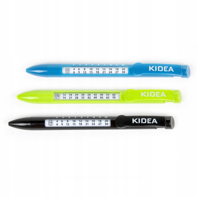 Długopis z tabliczką mnożenia Kidea D mix cena za 1 szt