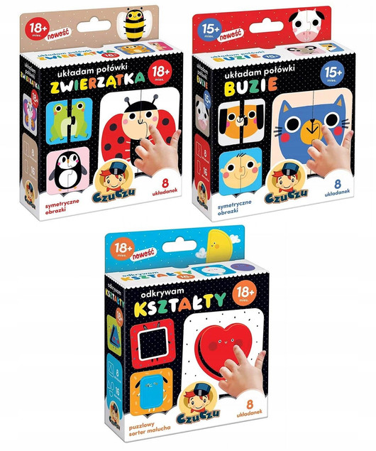 Pierwsze Puzzle Układam Połówki Zwierzątka Czu Czu