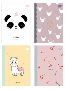 4x INTERDRUK ZESZYT A5 16 Linia Podwójna Kolorowa Dla Dziewczynki 6001