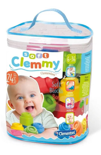 Clementoni klocki Miękkie CLEMMY 24el w worku 14889