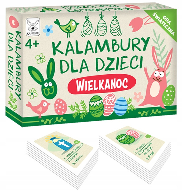 Kalambury Gra Świąteczna WIELKANOC Planszowa Rodzinna 4+ Kangur