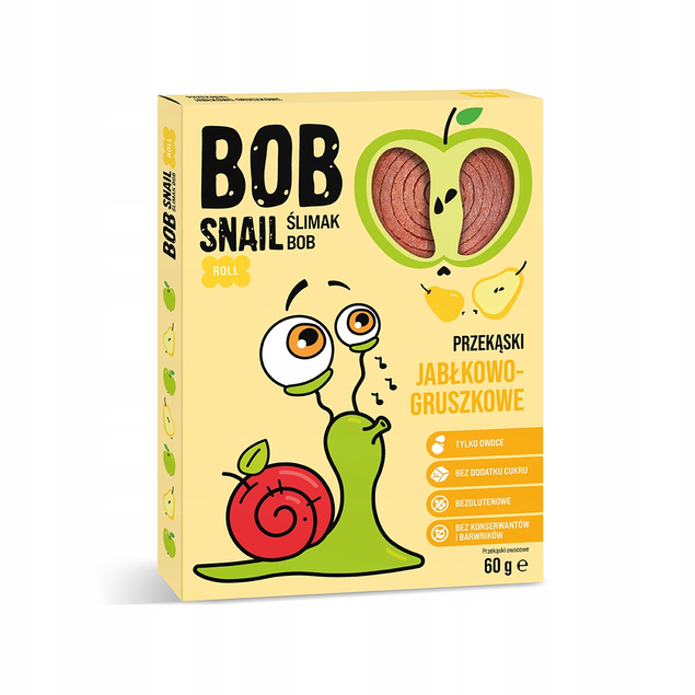 Przekąska Jabłko Gruszka Bez Cukrów 60g BOB SNAIL