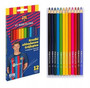 Kredki ołówkowe trójkątne FC Barcelona 12 kolorów