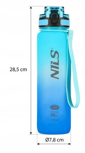 Bidon Butelka Na Wodę Turystyczna SPORTOWA Tritanowa 950ml + Wkład Na Owoce