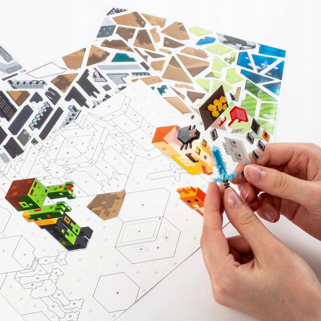 Wyklejanka GAME Minecraft Wyklejanka Po Numerach Kidea