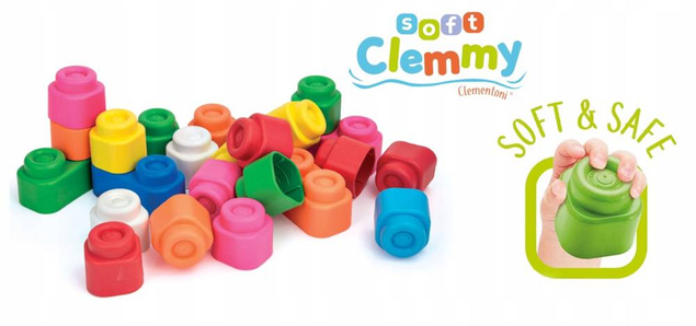 Baby Clemmy Wiaderko Z 20 Klockami Clementoni 14741 OUTLET