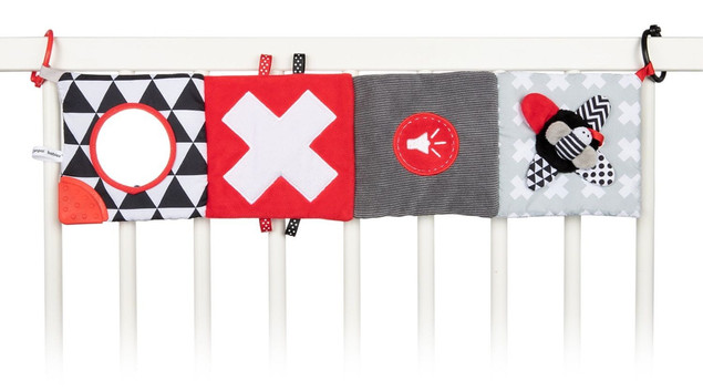 Canpol babies pluszowa kontrastowa książeczka edukacyjna SENSORY TOYS