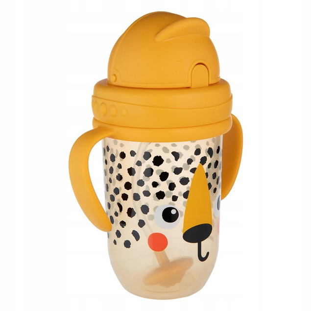 Canpol KUBEK NIEKAPEK Bidon z Obciążoną SŁOMKĄ 270 ml GEPARD 6M+