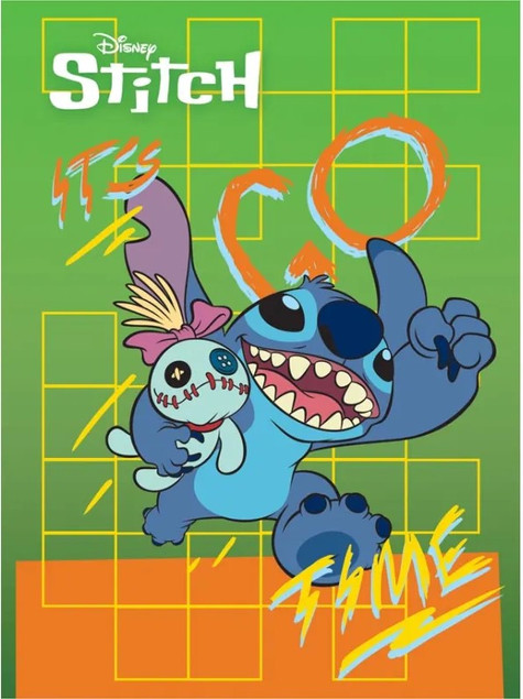 Zeszyt Szkolny A4 32k TRZYLINIA KOLOROWA Disney STITCH St. Majewski