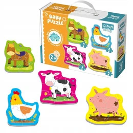 Puzzle Baby Zwierzątka na Wsi Układanka dla Malucha Gruby Karton 2+