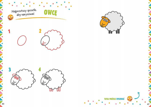 Malowanki z kolorowym wzorem. Pierwsze kroki rysowania. Najprostszy sposób, aby narysować…