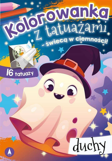 MALOWANKI KOLOROWANKI Z NAKLEJKAMI KOLOROWANKA Z TAUAŻAMI DUCHY