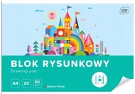 Blok Rysunkowy A4 20 Kartek Białych Interdruk