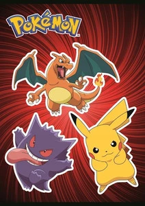 Zeszyt A5 16k Linia Podwójna Dwukolorowa Laminowany POKEMON St. Majewski