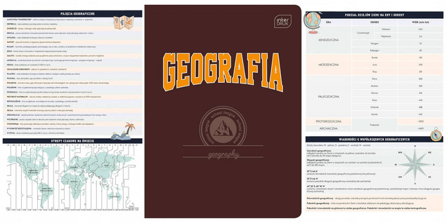Zeszyt A5 60k kratka geografia HYBRID FSC Mix Credit p10  cena za 1szt