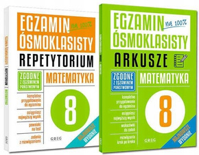 Zestaw | 2x Egzamin Ósmoklasisty Komplet MATEMATYKA Greg