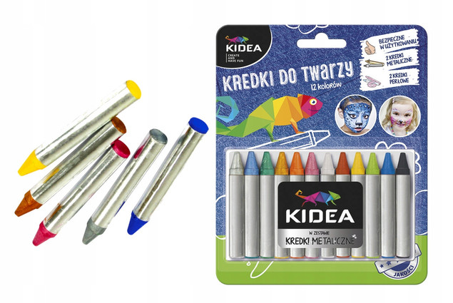 Kredki do Malowania Twarzy 12 Kolorów dla Dziecka