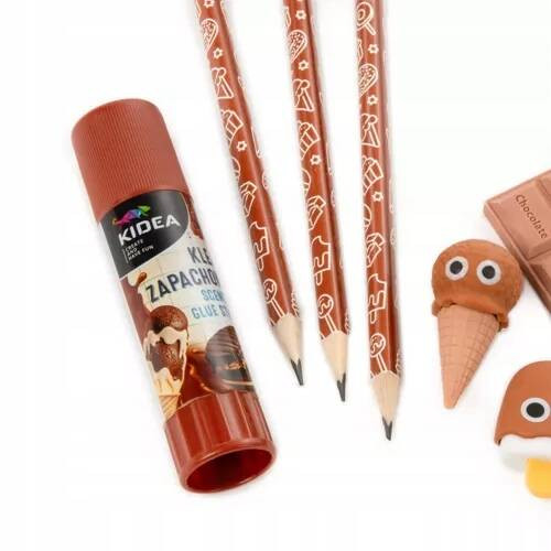 3x Klej W Sztyfcie Kidea Zapachowy Szkolny 15g Mocny Trwały Kolorowy