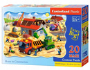 PUZZLE 20 MAXI PLAC BUDOWY KOPARKA DŹWIG POJAZDY CASTORLAND