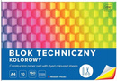 Blok Techniczny KOLOROWY A4 10 Kartek 160g Interdruk x5