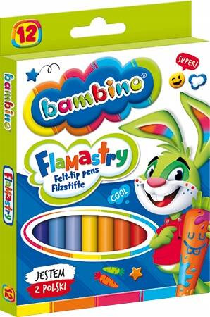 Flamastry 12kol Bambino p10 MAJEWSKI/cena za 1szt.