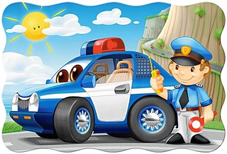 Puzzle 20 Maxi Układanka Auto POLICJA Samochód Policyjny Patrol 4+ Castor