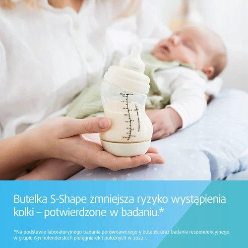 CANPOL Butelka ANTYKOLKOWA Do Karmienia S-SHAPE Szeroka PP 0M+ 200ml 24/201