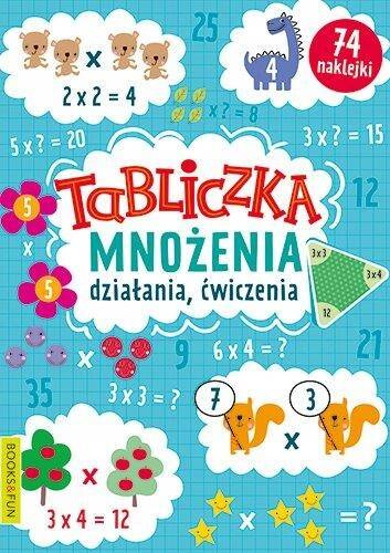 Tabliczka Mnożenia Działania Ćwiczenia + Naklejki BooksAndFun