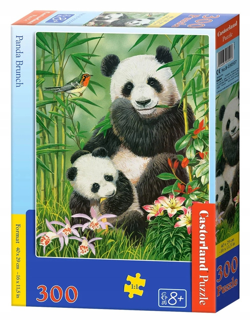 Puzzle 300 Układanka Natura PANDY Panda Miś Dżungla Widok 8+ Castorland