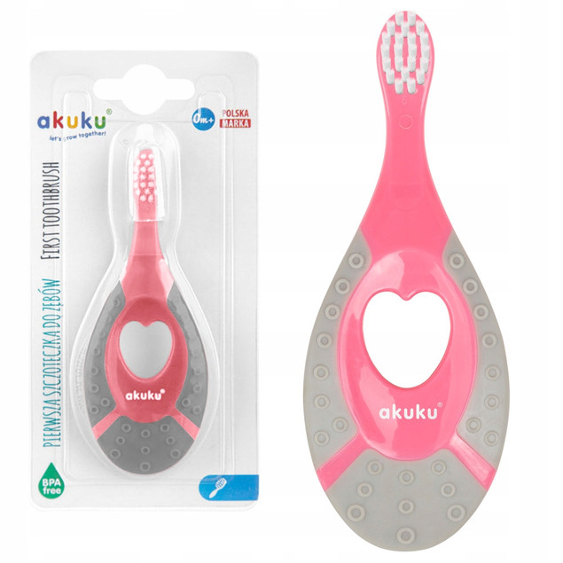 AKUKU SZCZOTECZKA DO ZĘBÓW DZIECI SILIKON A0157
