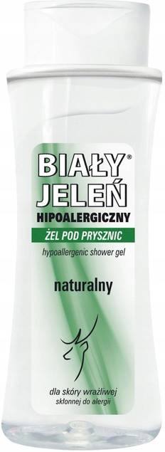 BIAŁY JELEŃ Żel Pod Prysznic NATURALNY Hipoalergiczny + MALINA + JABŁKO