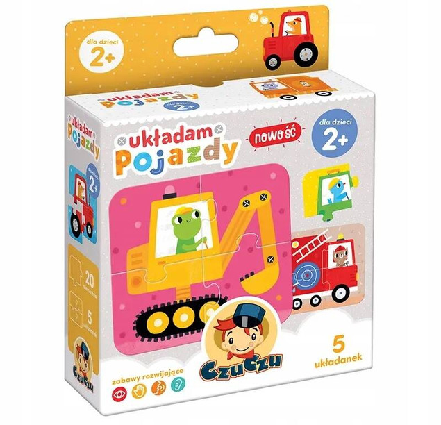 CZUCZU Puzzle Układam Pojazdy 2+