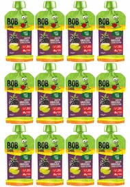 12x BOB SNAIL Smoothie GRUSZKA JEŻYNA Bez Dodatku Cukru Mus 120g