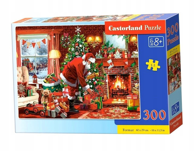Puzzle 300 Układanka Święta MIKOŁAJ Prezenty Boże Narodzenie 8+ Castorland