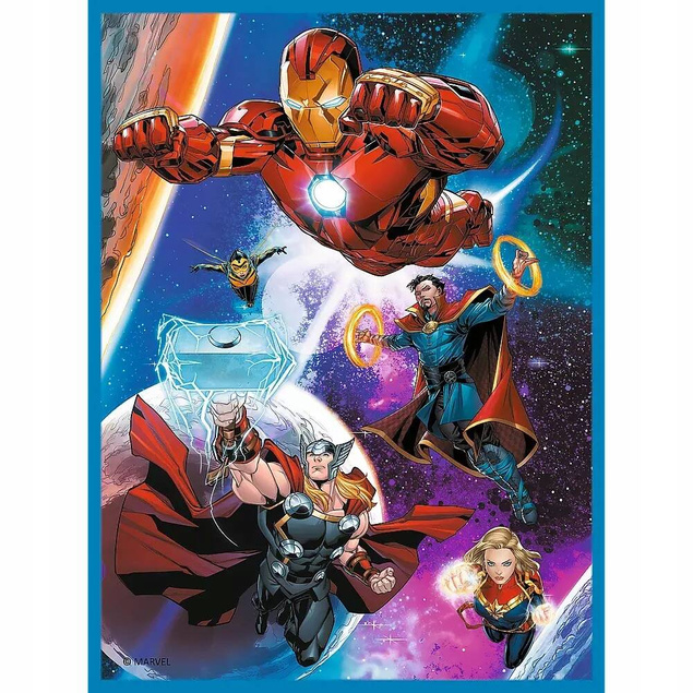 Puzzle 2w1 Układanka + Memosy AVENGERS Marvel Bohaterowie Iron Man 3+ Trefl