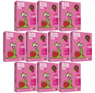 10x Przekąska Owocowa Jabłko Malina Bez Cukrów 100g BOB SNAIL