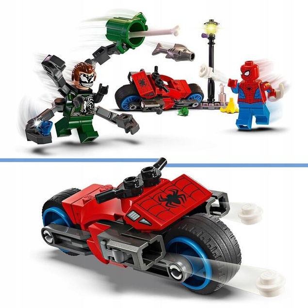 LEGO Super Heroes Pościg Na Motocyklu Spider-Man vs Doc Ock 77 el. 6+ 76275