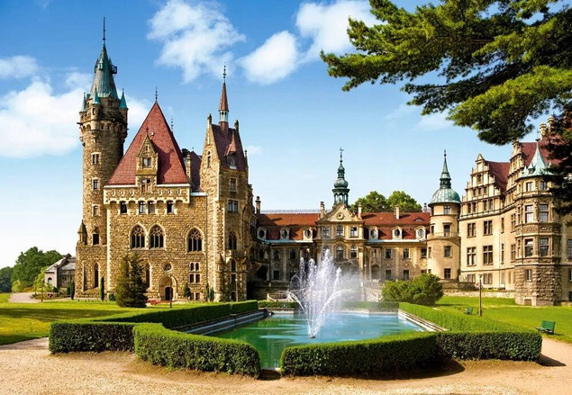 Puzzle 1500 Zamek Moszna Polska Castorland 