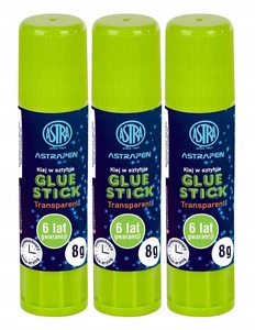 ASTRA Klej w sztyfcie transparentny 8G, cena za 1 szt.