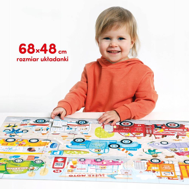 CzuCzu Moto puzzle Auta 40 elementów 3+, 4+
