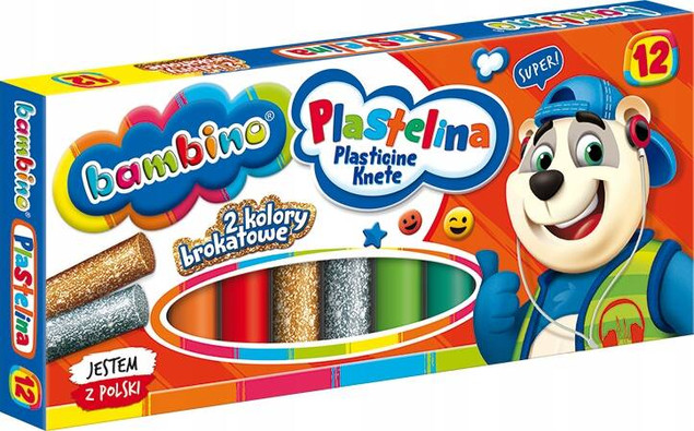 Plastelina 12kol Bambino p10 MAJEWSKI/cena za 1szt.