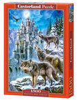 Puzzle 1500 Zamek Zima Zwierzęta WILKI Góry Układanka 9+ Castor