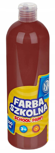 Farba Szkolna Plakatowa Brązowa 500ml W Butelce 3+ Astra