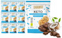 FRANK&OLI Keto Mini Ciasteczka KOKOS CZEKOLADA Bez Cukru 90g x9