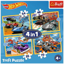 Puzzle 100 Układanka 4w1 HOT WHEELS Pojazdy Autka Auta Autka 4+ Trefl 34627