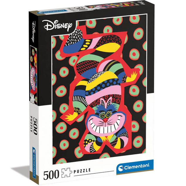 PUZZLE 500 KOT KOLOROWY KOT ZWIERZĘ KRESKÓWKA